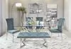 CoasterEssence 109451-S6 Beaufort - 6 Piece Rectangular Dining Set - Chrome And Gray