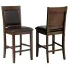CoasterEssence 115209 Dewey - Upholstered Counter Chair (Set of 2) - Walnut