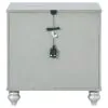 CoasterEssence 223212 Gunnison - 2-Drawer Nightstand - Silver Metallic