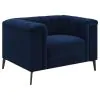 CoasterEssence 509213 Chalet - Upholstered Tuxedo Arm Tufted Chair - Blue