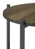 CoasterEssence 935993 Axel - Round Accent Table With Open Shelf - Natural And Gunmetal