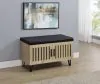 Coaster Fine Furniture 915154 Brixton - 2-Door Padded Entryway Shoe Storage Bench - White Oak