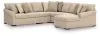 Benchcraft® 59404S4 Benchcraft® 59404S4 LadyMae - 5-Piece Sectional With RAF Corner Chaise - Twill