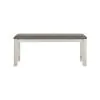 Liberty Furniture 182-B900124 Brook Bay - Upholstered Counter Bench - Textured White / Carbon Gray