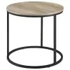 Coaster Fine Furniture 736047 Lainey - Round Occasional Side End Table - Distressed Pine