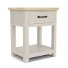 Riverside Furniture 79468 Glenndale - One Drawer Nightstand - Aged White / Wheat