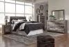 Benchcraft® B200-92 Derekson - Two Drawer Night Stand - Multi Gray