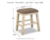 Ashley Furniture D647-024 Bolanburg - Upholstered Stool (Set of 2) - Beige