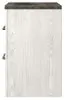 Ashley Furniture B1190-92 Gerridan - Two Drawer Night Stand - White / Gray