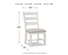 Ashley Furniture D546-01 Valebeck - Dining UPH Side Chair (Set of 2) - Beige / White
