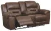 Ashley Furniture 3990496 Ashley Furniture 3990496 Stoneland - DBL REC PWR Loveseat w/Console - Chocolate