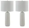 Ashley Furniture L177974 Clarkland - Ceramic Table Lamp (Set of 2) - White