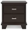 Ashley Furniture B441-92 Covetown - Two Drawer Night Stand - Dark Brown