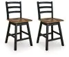 Ashley Furniture D634-224 Ashley Furniture D634-224 Wildenauer - Swivel Stool (Set of 2) - Brown / Black
