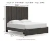 Ashley Furniture PCB3370B9 Fraluna - King Panel Storage Bed - Charcoal