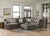 Jackson Furniture Industries 5473/72/30/75/28-58 Jackson Furniture Industries 5473/72/30/75/28-58 Crawford - 3 Piece Sectional With LSF Chaise, 10 Included Accent Pillows And Cocktail Ottoman - Dark Gray
