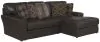 Jackson Furniture Industries 4378/46/76-09 Jackson Furniture Industries 4378/46/76-09 Denali - 2 Piece Italian Leather Match Sofa Chaise With Right Side Facing Chaise - Chocolate