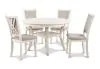 New Classic D3651-50S-BSQ New Classic D3651-50S-BSQ Amy - 5 Piece Round Dining Set - Bisque
