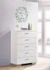 CoasterEssence 203505 Felicity - 5-Drawer Bedroom Chest - White High Gloss