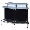 CoasterEssence 100139 Keystone - Curved Glass Top Home Bar Wine Cabinet - Black