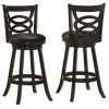 CoasterEssence 101930 Calecita - Wood Swivel Bar Stool (Set of 2) - Cappuccino