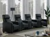 CoasterEveryday 600181-S4A Toohey - 7 Piece 4-Seater Upholstered Tufted Recliner Living Room Set - Black