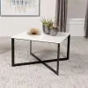 Coaster Fine Furniture 707698 Tobin - Square Marble Top Coffee Table - White And Black
