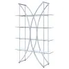 CoasterEssence 910050 Larson - 4-Shelf Glass Bookshelf - Chrome