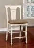 Furniture of America CM3199WC-PC-2PK Sabrina - Counter Height Chair (Set of 2) - Off-White / Tan