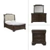 New Classic 00-493B-34N New Classic 00-493B-34N Lyndhurst - 5/0 Queen 4 Piece Bedroom Set (Bed, Dresser, Mirror, Nightstand) - Walnut