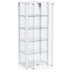 Coaster Fine Furniture 950399 Aero - 5-Shelf Display Curio Cabinet With LED Lighting - White