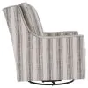 Ashley Furniture A3000207 Kambria - Swivel Glider Accent Chair - Ivory / Black