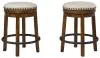 Ashley Furniture D546-124 Valebeck - UPH Swivel Stool  - Brown / Black