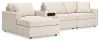 Ashley Furniture 92103S38 Ashley Furniture 92103S38 Modmax - 4-Piece Sectional With Laf Corner Chaise And Audio Console - Oyster
