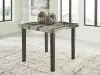 Ashley Furniture PCD581-13 Jeshina - Square Dining Room Counter Table - Dark Brown / Beige
