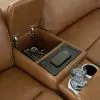 Ashley Furniture PCU10700S14 Ashley Furniture PCU10700S14 Magic Man - 6-Piece Power Reclining Sectional With Console And Armless Chair With Manual Headrest - Caramel