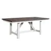 Liberty Furniture 139WH-CD-5TRS Liberty Furniture 139WH-CD-5TRS Farmhouse - 5 Piece Trestle Table Set (Fixed Top Table) - Two Tone White / Wood Tone