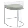 CoasterElevations 183405 Thermosolis - Clear Acrylic Counter Chair (Set of 2) - Chrome