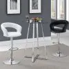 CoasterEveryday 100026 Zanella - Round Glass Top Bistro Bar Table - Chrome