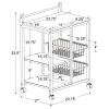 CoasterEveryday 2506 Kelvin - 2-Shelf Mobile Kitchen Cart - Natural Brown And White