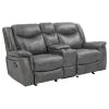 CoasterEveryday 650354-S2 Conrad - 2 Piece Upholstered Padded Arm Motion Sofa Set - Gray