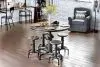 Furniture of America CM3367PC-2PK Foskey - Counter Height Chair (Set of 2) - Antique Black / Natural Tone