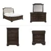 New Classic 00-493B-15C New Classic 00-493B-15C Lyndhurst - 6/6 Eastern King 5 Piece Bedroom Set (Bed, Dresser, Mirror, Chest, Nightstand) - Walnut