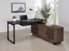 CoasterEveryday 801861 Maddox - L-Shape Office Computer Desk - Black