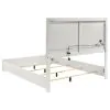 Coaster Fine Furniture 224941Q Ives - Queen Panel Bed LED Headboard - White High Gloss