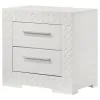 Coaster Fine Furniture 224942 Ives - 2-Drawer Nightstand Bedside Table - White High Gloss