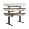 Intercon DK-HO-6028L-RFO-C Drake - Lift Desk - Rustic White / French Oak