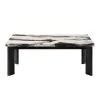 New Classic T3716-3P Strata - Faux Marble 3 Piece Occasional Set (1 Coffee & 2 End Tables) - Black / White