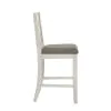 Liberty Furniture 182-B150124 Brook Bay - Slat Back Upholstered Counter Chair - Textured White / Carbon Gray