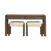Liberty Furniture 449-OT-A3PCS Broadmore - 3 Piece Table Set (1 Console Table 2 Console Stools) - Cobblestone Brown